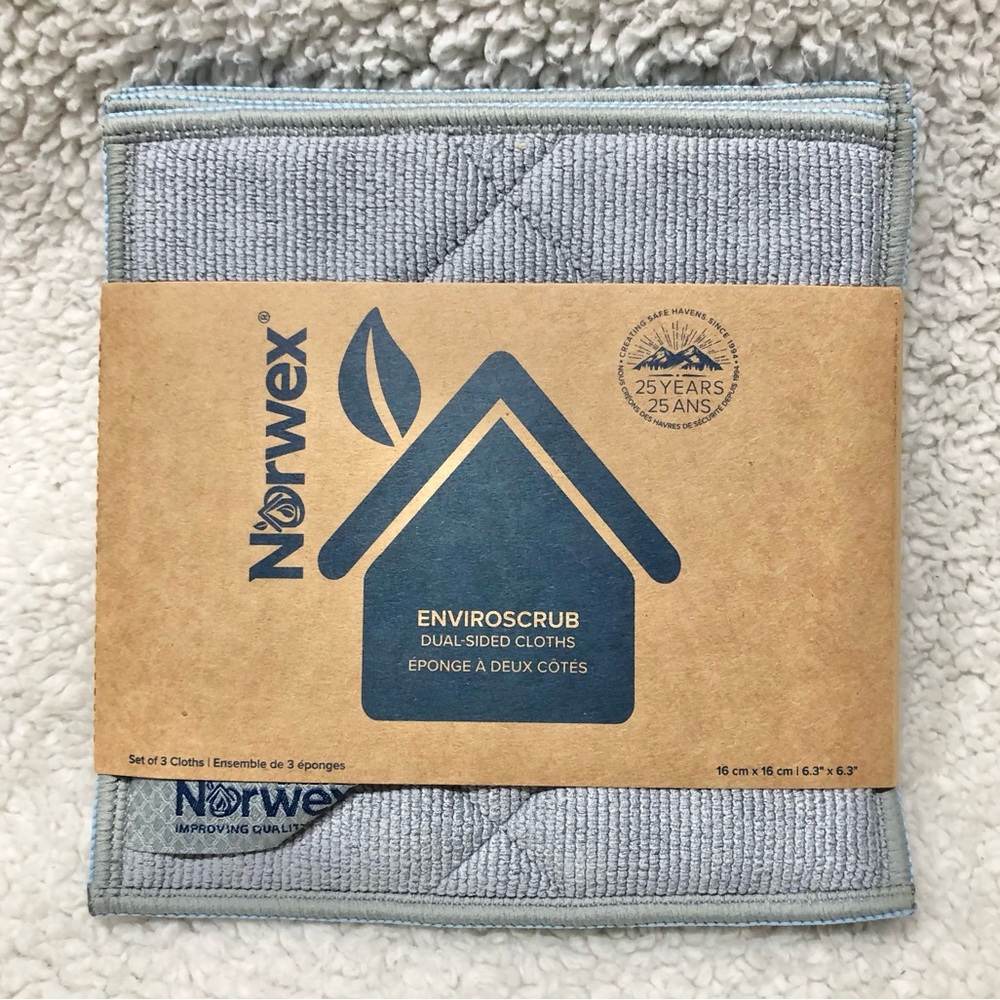 Norwex Duo-Sided EnviroScrubs, Graphite/Blue (Limited Edition)